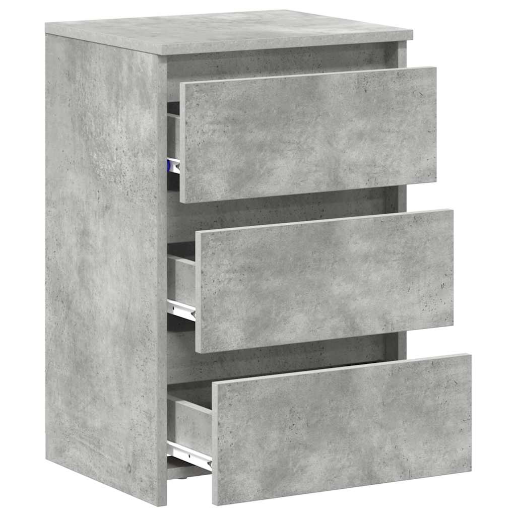 Nachtkastjes 2 st 40x35x62,5 cm bewerkt hout betongrijs