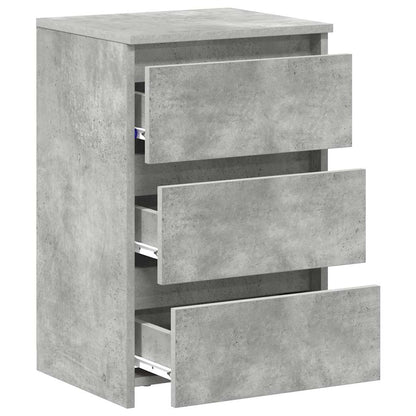Nachtkastjes 2 st 40x35x62,5 cm bewerkt hout betongrijs