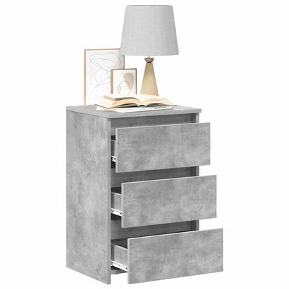 Nachtkastjes 2 st 40x35x62,5 cm bewerkt hout betongrijs