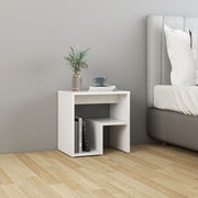 Nightstand 40x30x40 cm treated wood white