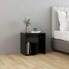 Bedside table 40x30x40 cm engineered wood black