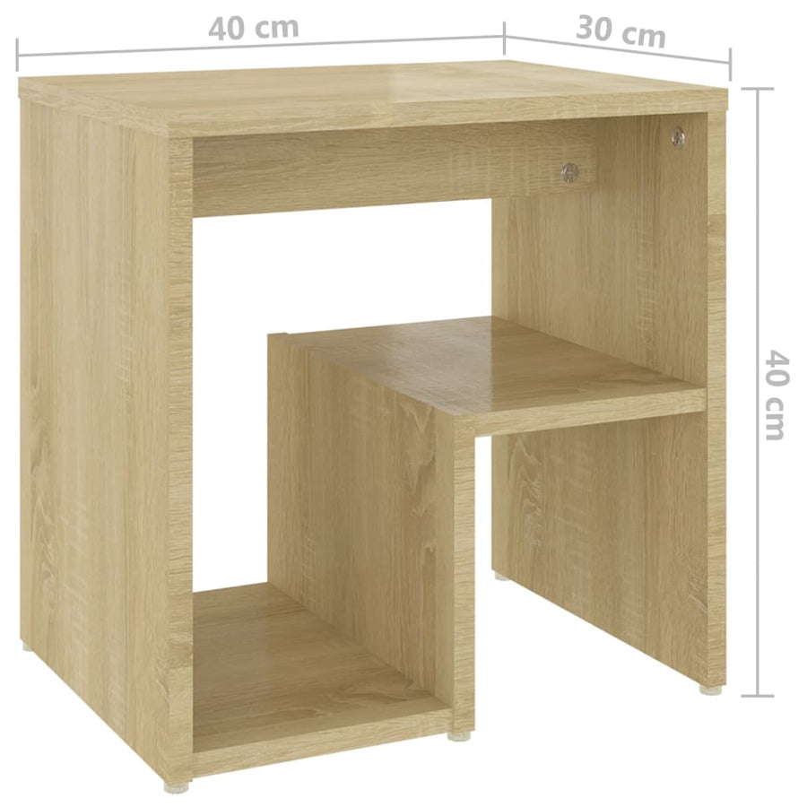 Nachtkastje 40X30X40 Cm Spaanplaat Kleurig 1 Sonoma eiken