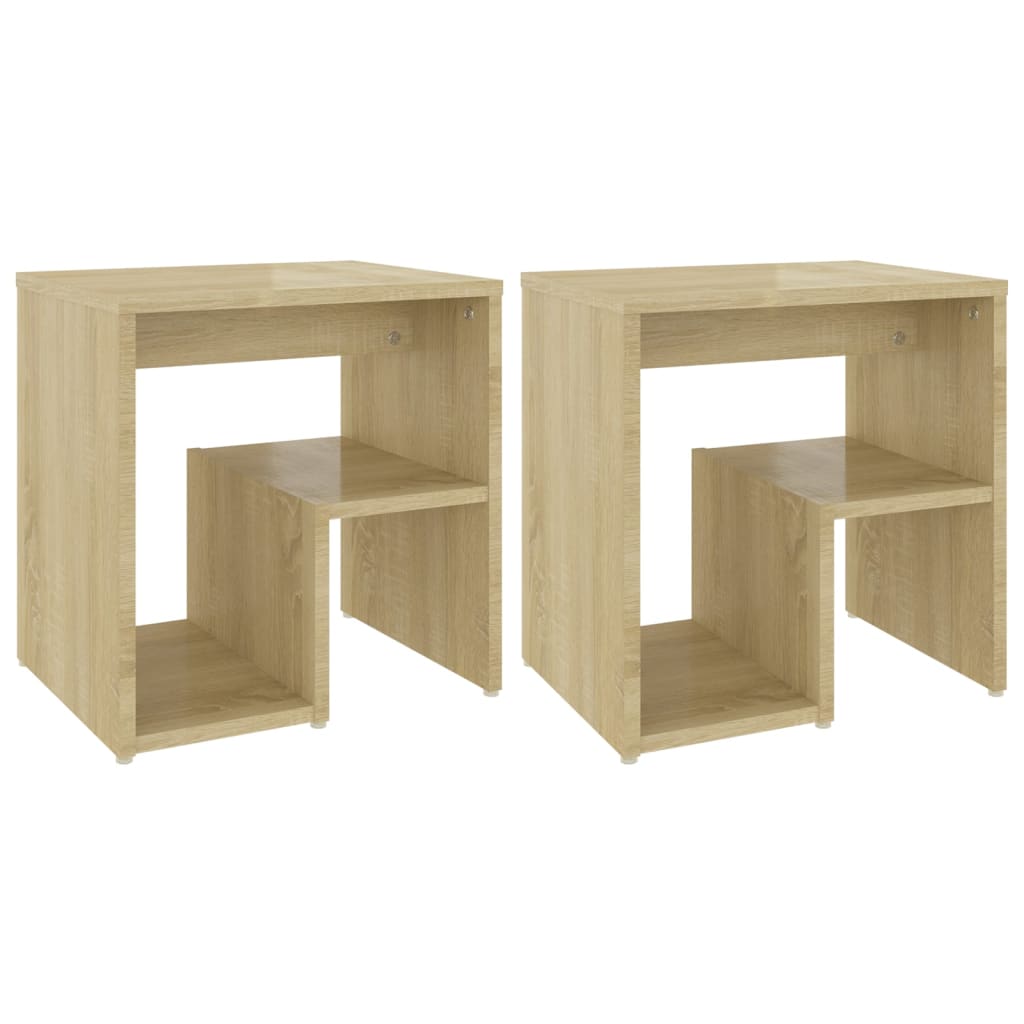 Nachtkastjes 40X30X40 Cm Spaanplaat Kleurig 2 Sonoma eiken