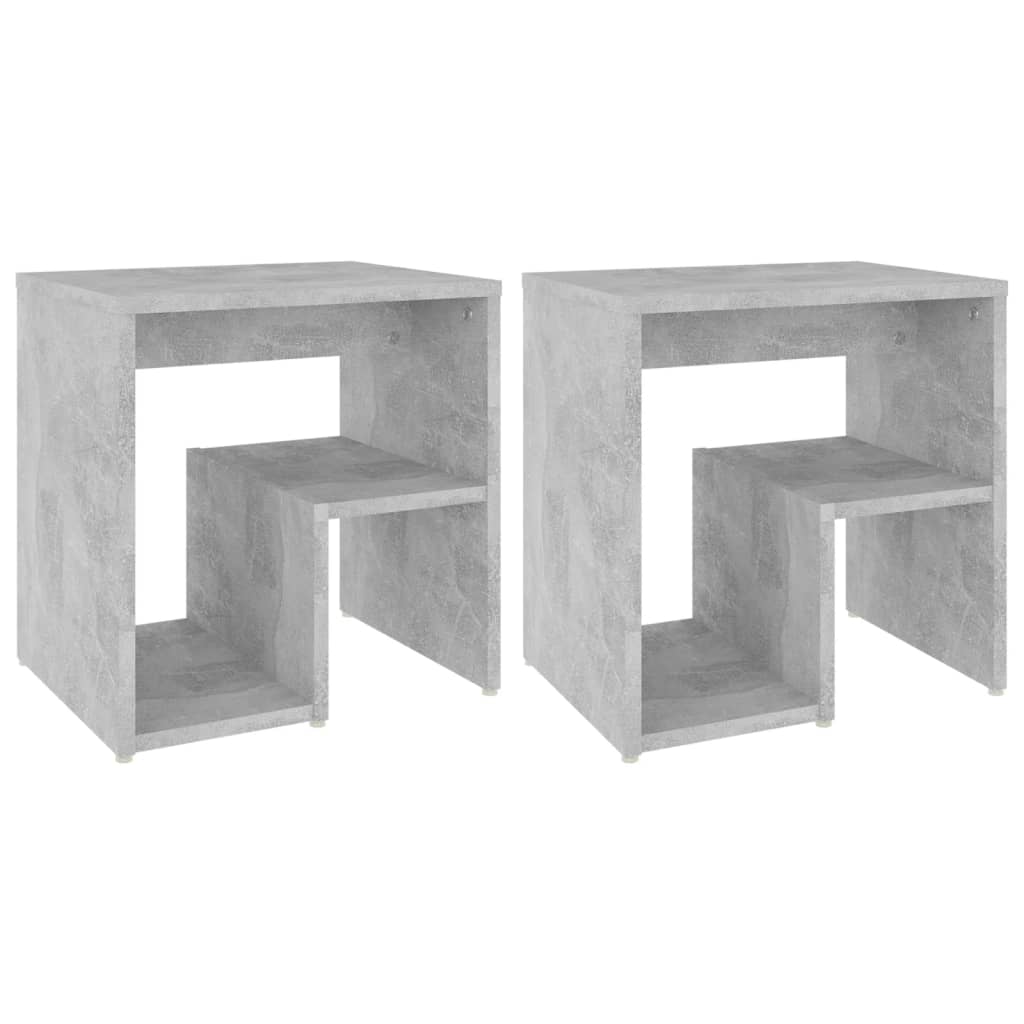 Nachtkastjes 40X30X40 Cm Spaanplaat 2 Betongrijs