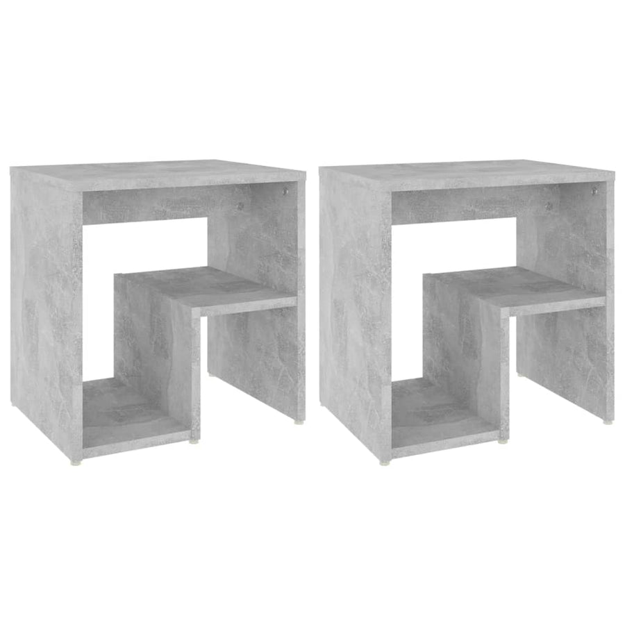 Nachtkastjes 40X30X40 Cm Spaanplaat 2 Betongrijs