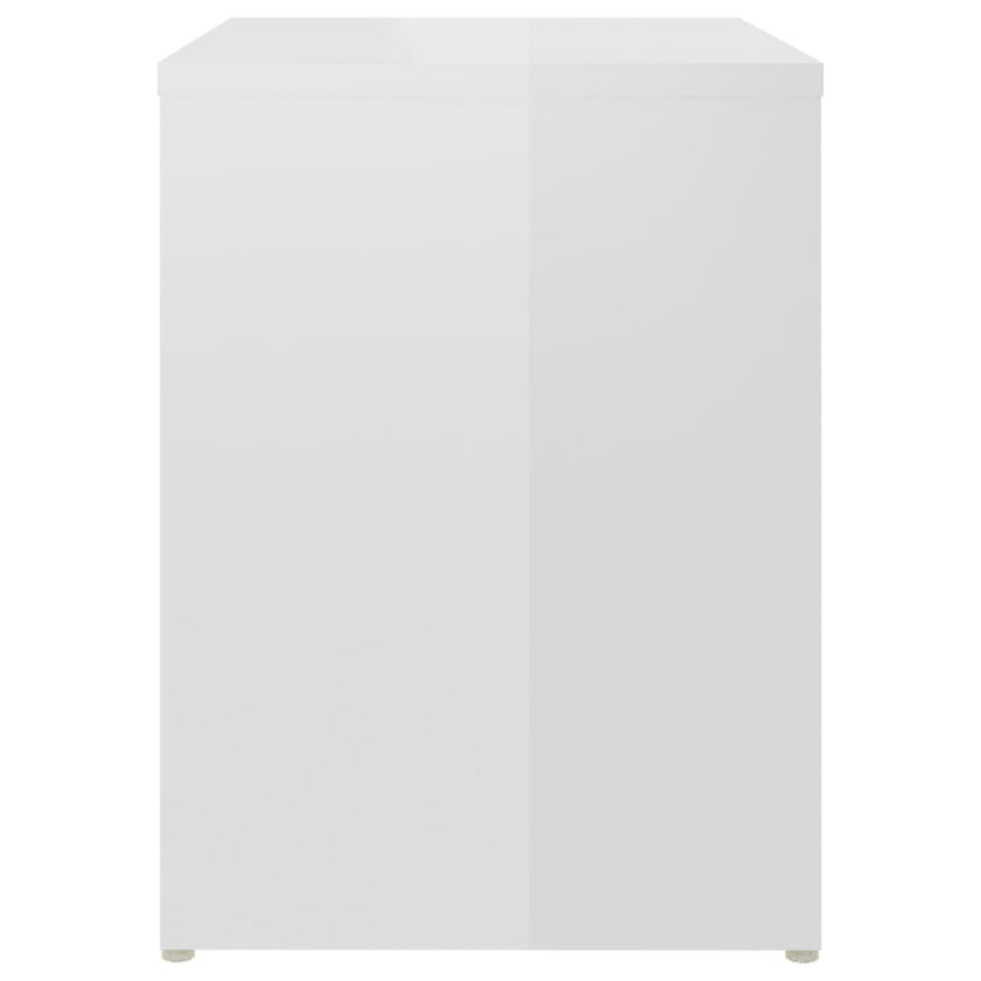 Nachtkastje 40X30X40 Cm Spaanplaat 1 Hoogglans wit