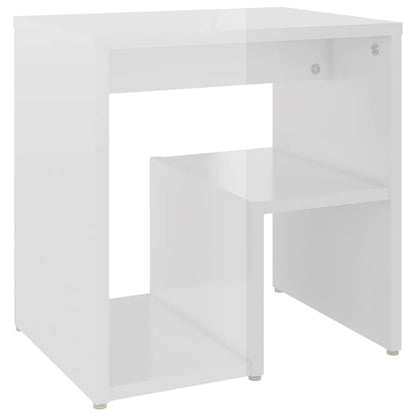 Nachtkastjes 40X30X40 Cm Spaanplaat 2 Hoogglans wit