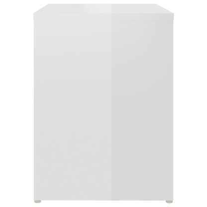 Nachtkastjes 40X30X40 Cm Spaanplaat 2 Hoogglans wit