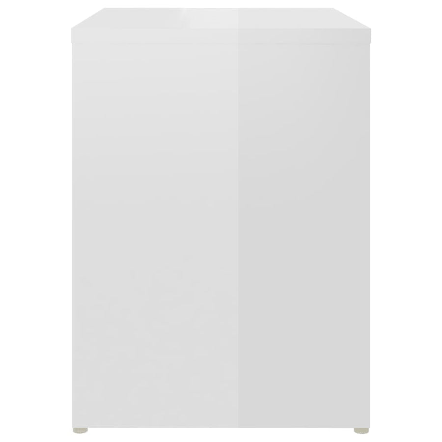 Nachtkastjes 40X30X40 Cm Spaanplaat 2 Hoogglans wit