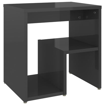 Nachtkastjes 2 st 40x30x40 cm bewerkt hout hoogglans grijs