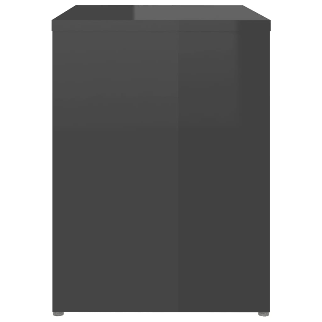 Nachtkastjes 2 st 40x30x40 cm bewerkt hout hoogglans grijs