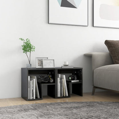 Nachtkastjes 2 st 40x30x40 cm bewerkt hout hoogglans grijs