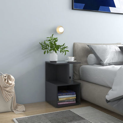 Nachtkastjes 2 st 35x35x55 cm bewerkt hout grijs