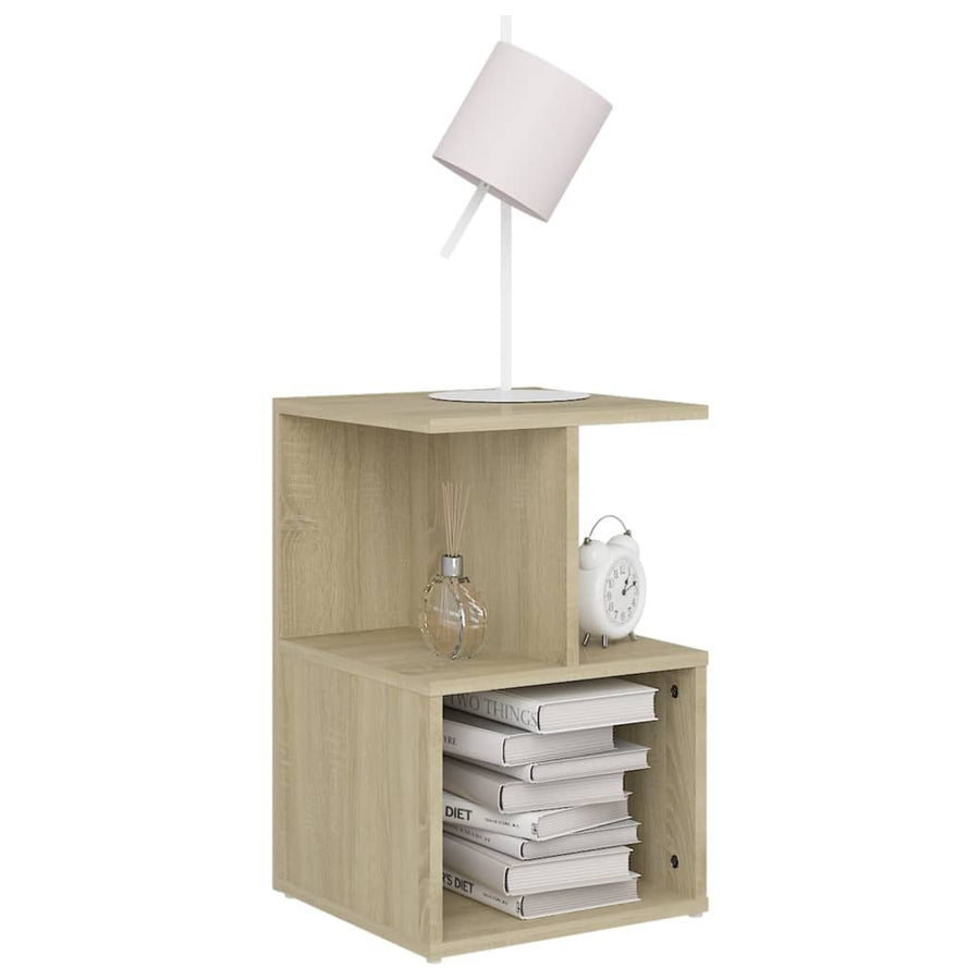 Nachtkastje 35X35X55 Cm Spaanplaat Kleurig 1 Sonoma eiken