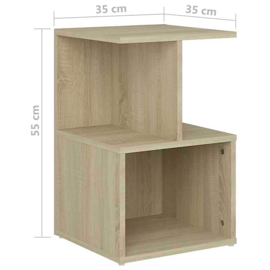 Nachtkastje 35X35X55 Cm Spaanplaat Kleurig 1 Sonoma eiken