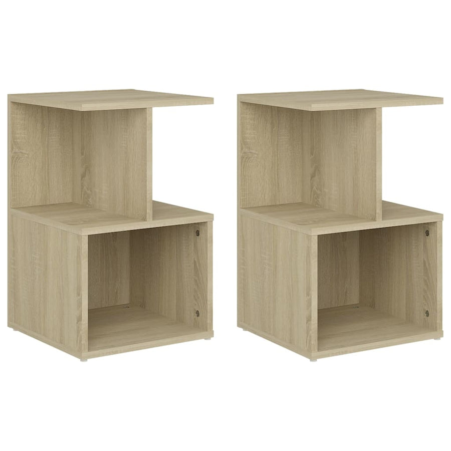 Nachtkastjes 35X35X55 Cm Spaanplaat Kleurig 2 Sonoma eiken