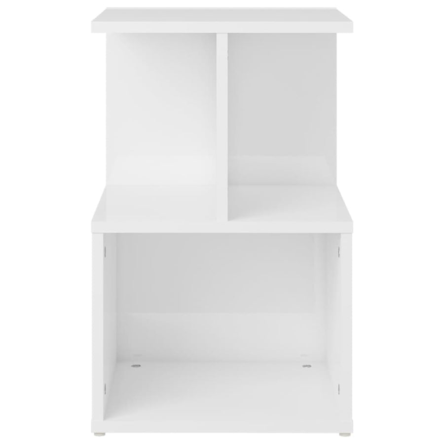 Nachtkastjes 35X35X55 Cm Spaanplaat 2 Hoogglans wit