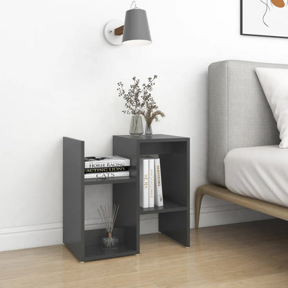 Nachtkastjes 2 st 50x30x51,5 cm bewerkt hout grijs