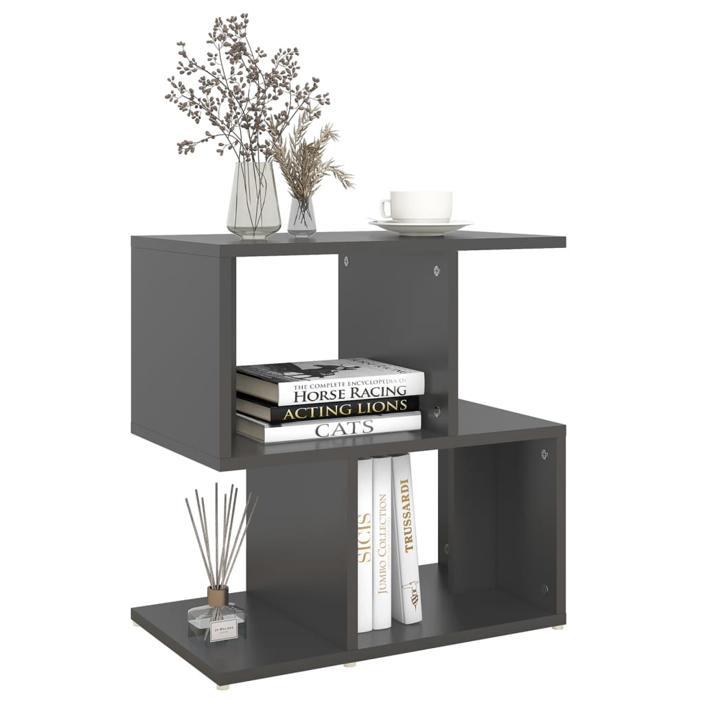 Nachtkastjes 2 st 50x30x51,5 cm bewerkt hout grijs
