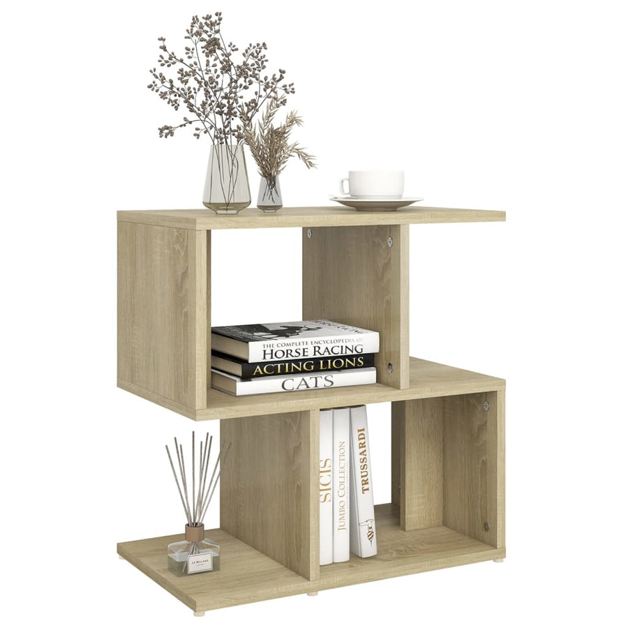 Nachtkastje 50X30X5,5 Cm Spaanplaat Kleurig 1 Sonoma eiken