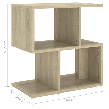 Nachtkastje 50X30X5,5 Cm Spaanplaat Kleurig 1 Sonoma eiken