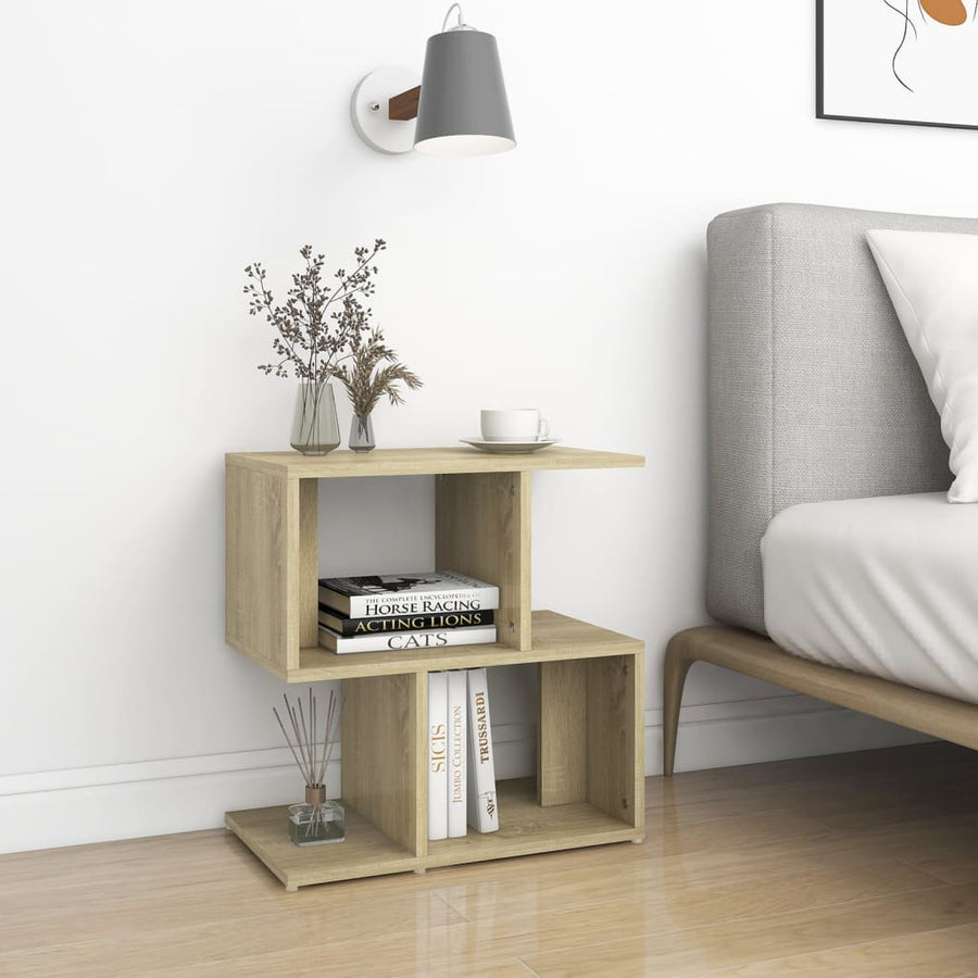 Nachtkastje 50X30X5,5 Cm Spaanplaat Kleurig 1 Sonoma eiken