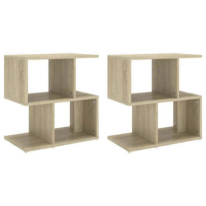 Nachtkastjes 50X30X51,5 Cm Spaanplaat Kleurig 2 Sonoma eiken