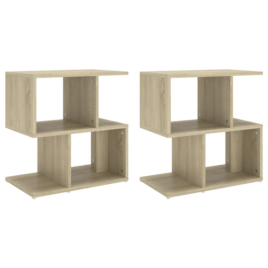 Nachtkastjes 50X30X51,5 Cm Spaanplaat Kleurig 2 Sonoma eiken