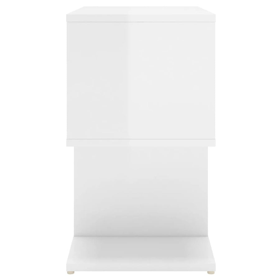 Nachtkastjes 50X30X51,5 Cm Spaanplaat 2 Hoogglans wit