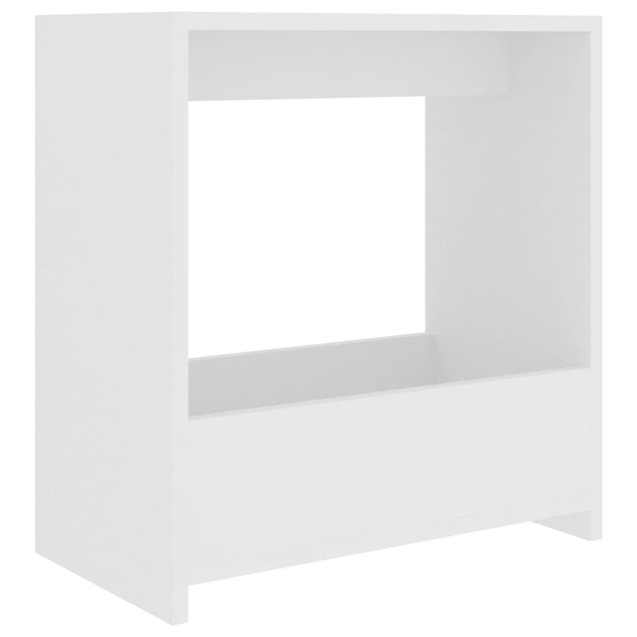 Bijzettafel 50X26X50 Cm Bewerkt Hout Wit