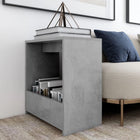 Side table 50x26x50 cm treated wood concrete grey