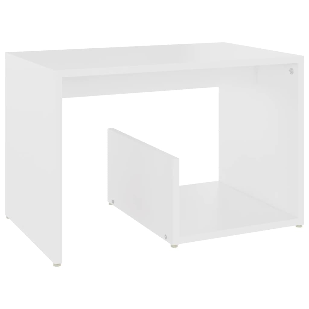 Bijzettafel 59X36X38 Cm Spaanplaat Wit
