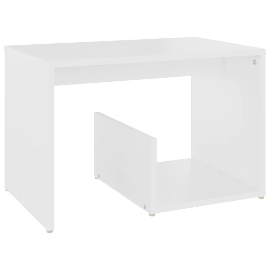 Bijzettafel 59X36X38 Cm Spaanplaat Wit