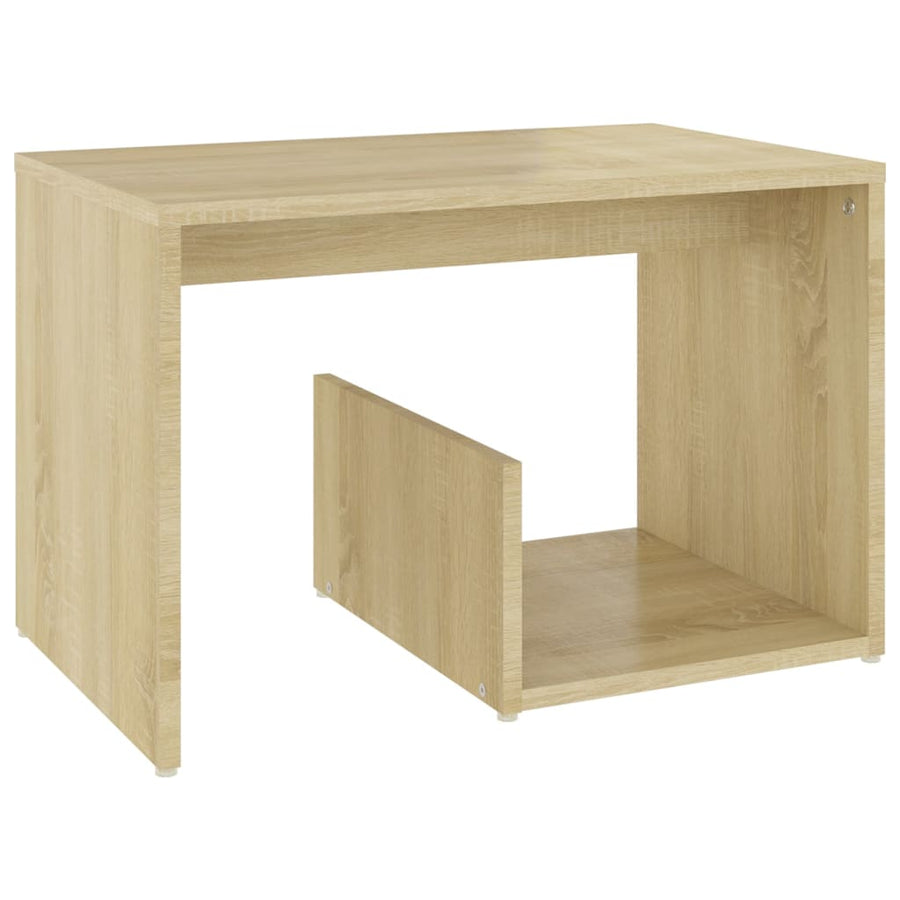 Bijzettafel 59X36X38 Cm Bewerkt Hout Kleurig Sonoma eiken