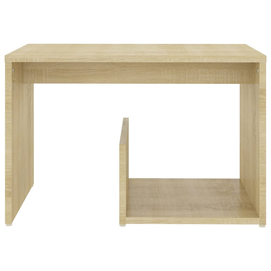 Bijzettafel 59X36X38 Cm Bewerkt Hout Kleurig Sonoma eiken