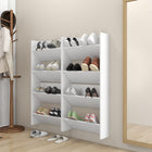 Wall-mounted shoe cabinets 4 pcs 60x18x60 cm engineered wood white