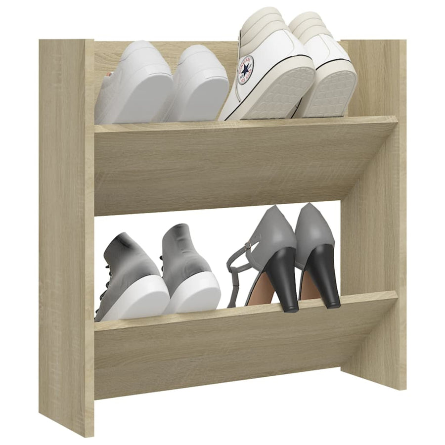Wandschoenenkast 60X18X60 Cm Spaanplaat Sonoma Eikenkleurig 60 x 18 x 60 cm