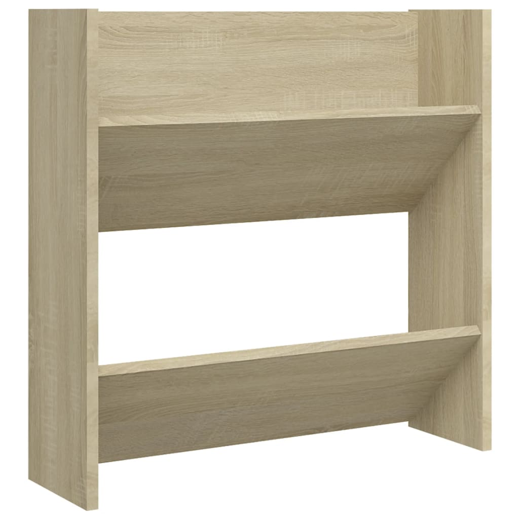 Wandschoenenkasten 2 St 60X18X60 Cm Spaanplaat Sonoma Eiken 60 x 18 x 60 cm