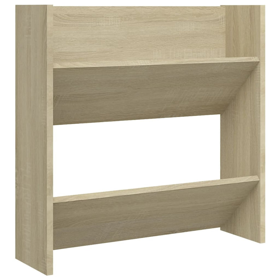 Wandschoenenkasten 2 St 60X18X60 Cm Spaanplaat Sonoma Eiken 60 x 18 x 60 cm