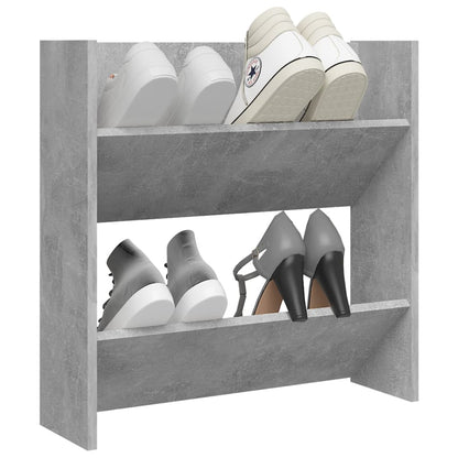 Wandschoenenkast 60X18X60 Cm Spaanplaat Betongrijs 60 x 18 x 60 cm