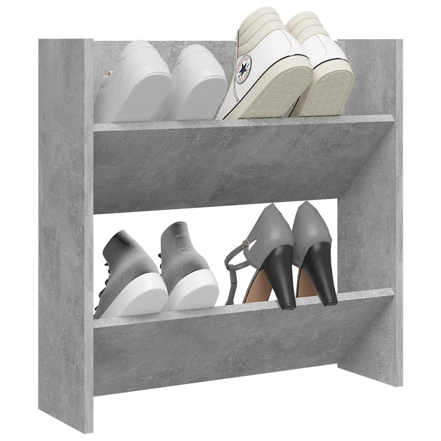 Wandschoenenkast 60X18X60 Cm Spaanplaat Betongrijs 60 x 18 x 60 cm