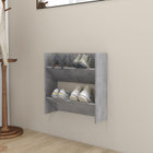 Schoenenkast 60x18x60 cm spaanplaat betongrijs