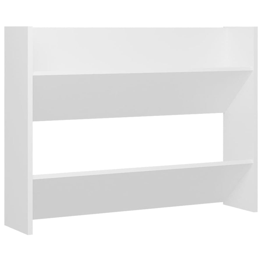 Wandschoenenkast 80X18X Bewerkt Hout Wit 80 cm 60 cm
