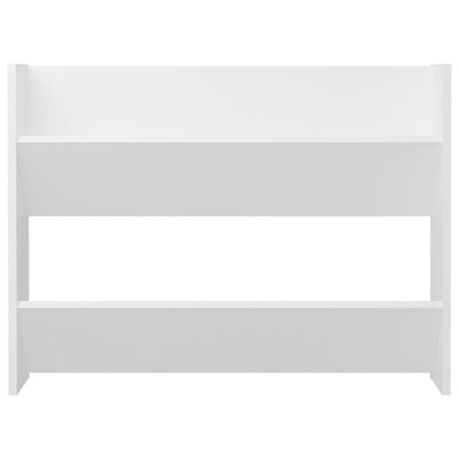 Wandschoenenkast 80X18X Bewerkt Hout Wit 80 cm 60 cm