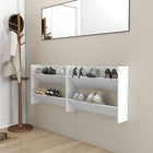 Wandschoenenkast 2 st 80x18x60 cm spaanplaat wit