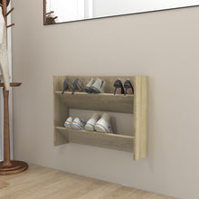 Wandschoenenkast 80X18X60 Cm Spaanplaat Sonoma Eikenkleurig 80 x 18 x 60 cm