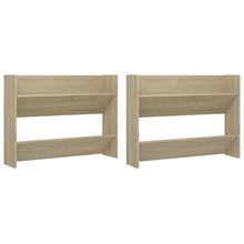 Wandschoenenkasten 2 st 80x18x60 cm spaanplaat sonoma eiken