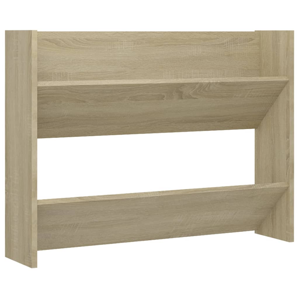 Wandschoenenkasten 2 st 80x18x60 cm spaanplaat sonoma eiken