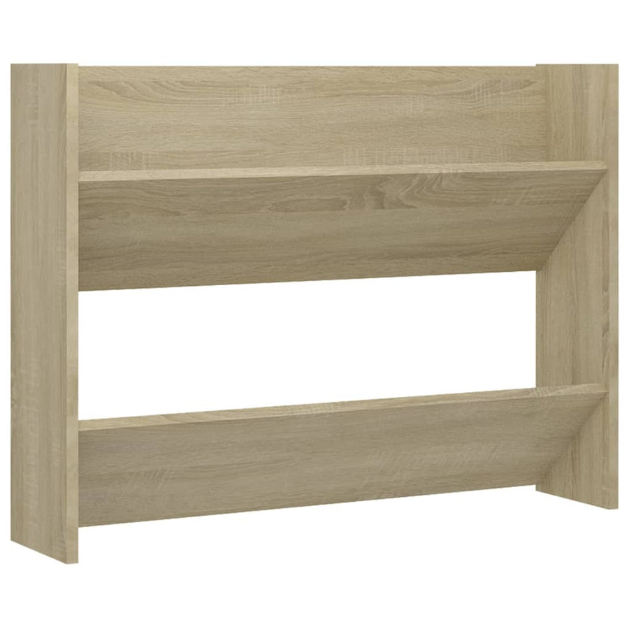 Wandschoenenkasten 2 st 80x18x60 cm spaanplaat sonoma eiken