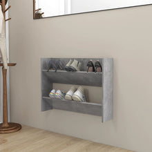 Wandschoenenkast 80X18X60 Cm Spaanplaat Betongrijs 80 x 18 x 60 cm